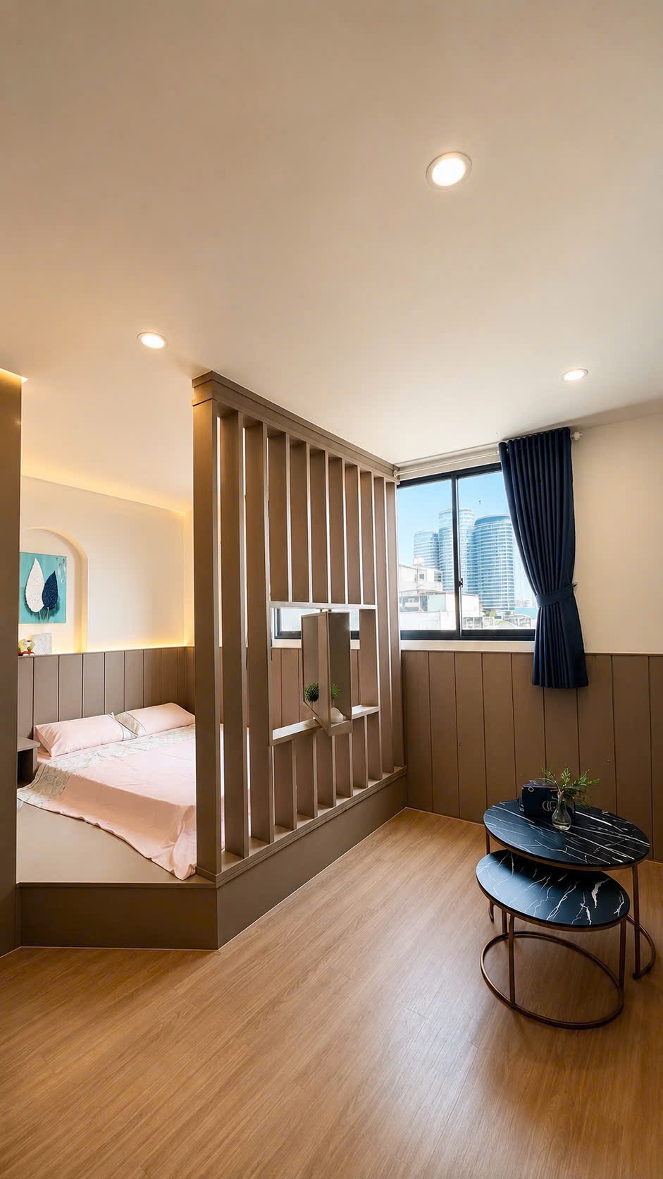 CĂN HỘ TÁCH BẾP DẠNG 1 PHÒNG NGỦ CỬA SỔ LỚN STYLR NHẬT Ở GẦN NGÃ TƯ HÀNG XANH